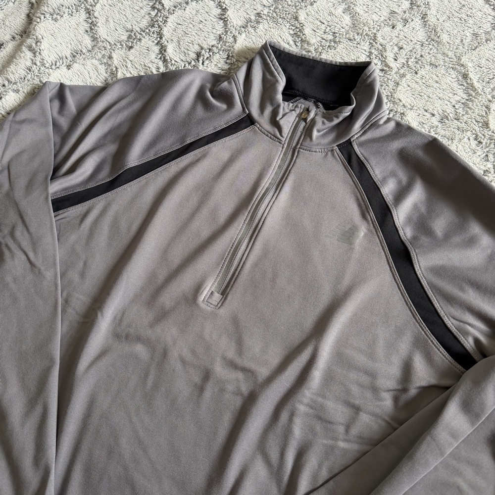 New Balance Running Gray Quarter-Zip Performance Training Long Sleeve‎ Men’s Med